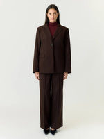 Yasriu ls blazer - coffee bean