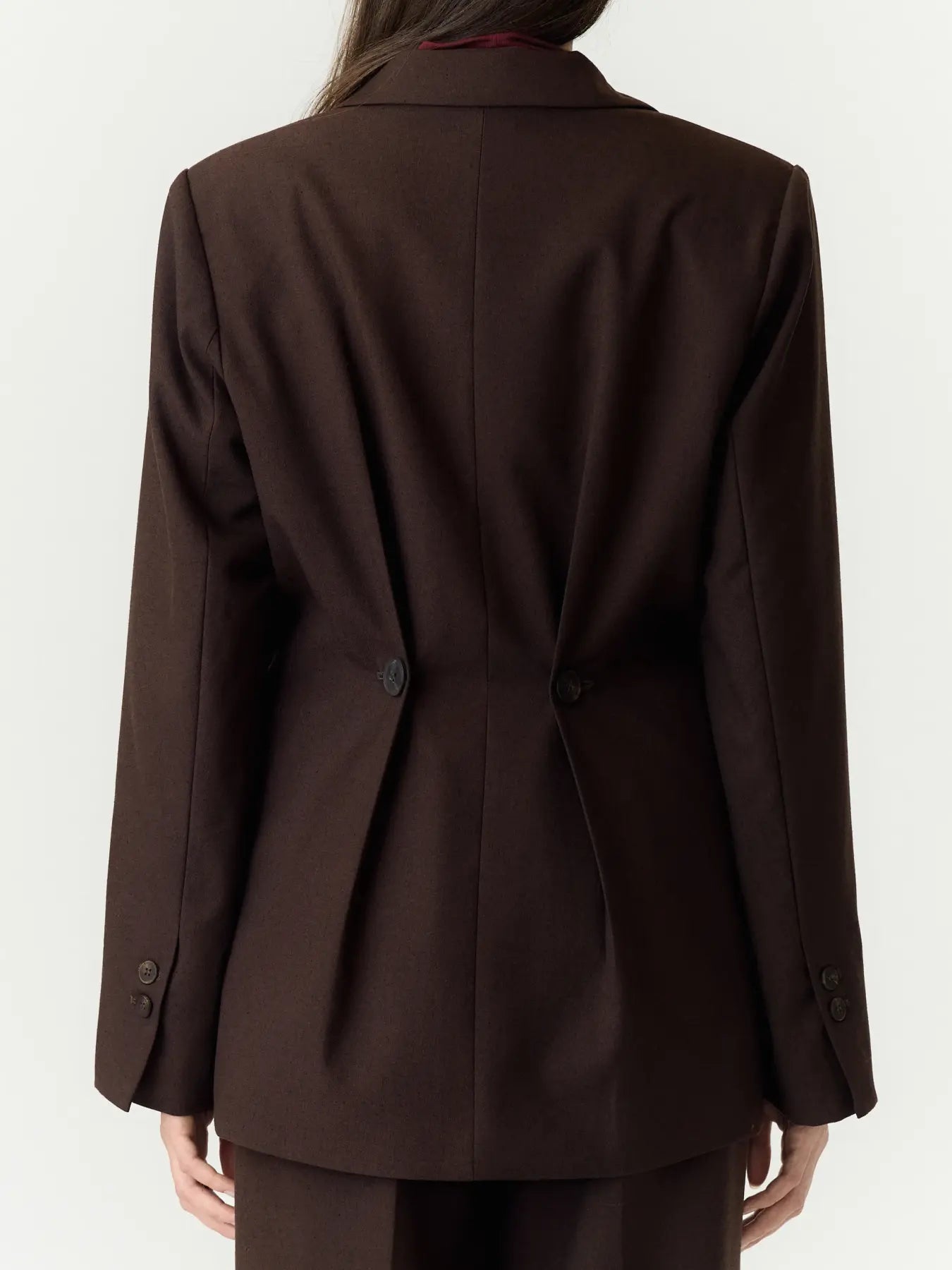 Yasriu ls blazer - coffee bean