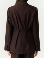 Yasriu ls blazer - coffee bean