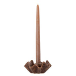 Rameeza candle holder - stoneware - brown