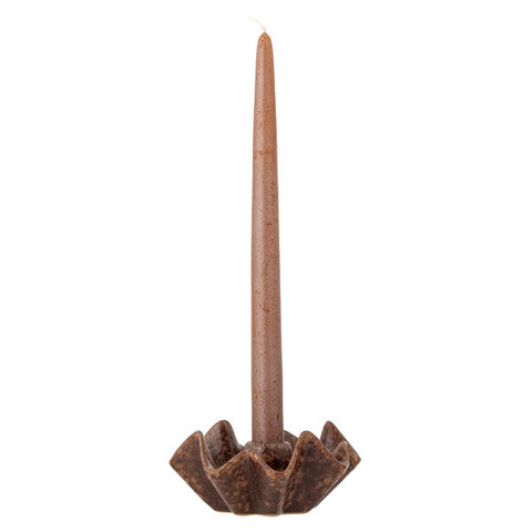 Rameeza candle holder - stoneware - brown