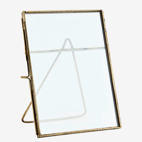 Standing photo frame - Ant.brass - 13 x 18 cm