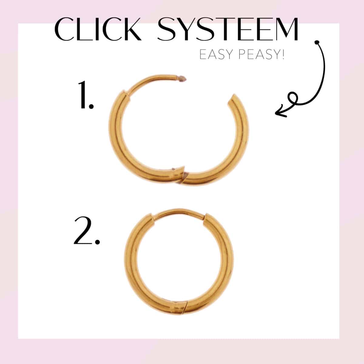 Single Lagoon Hoop Gold