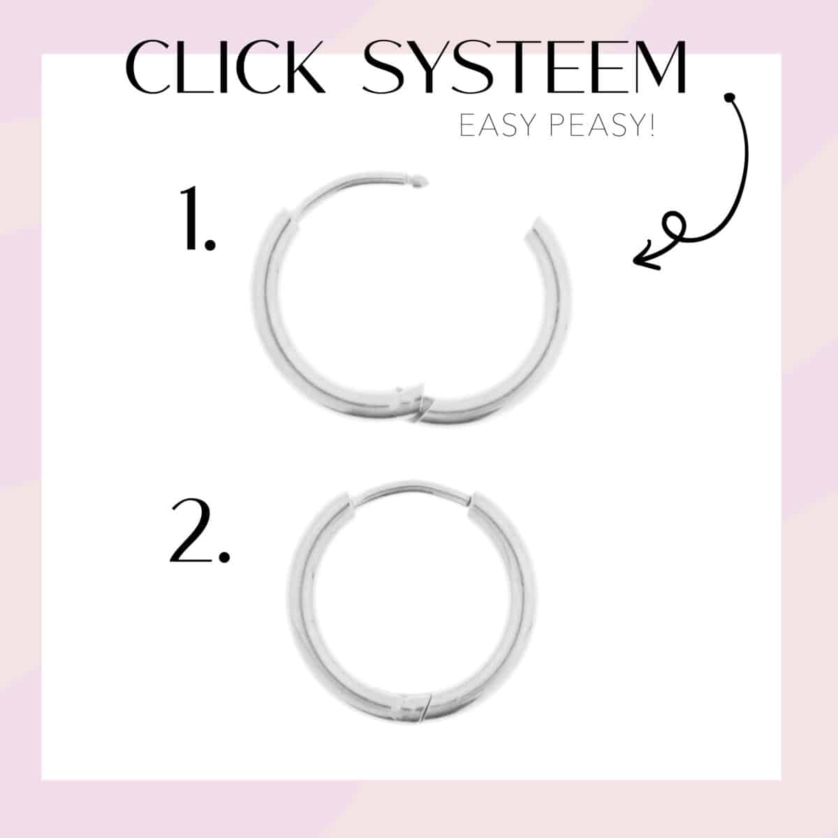 Single Lagoon Hoop Silver