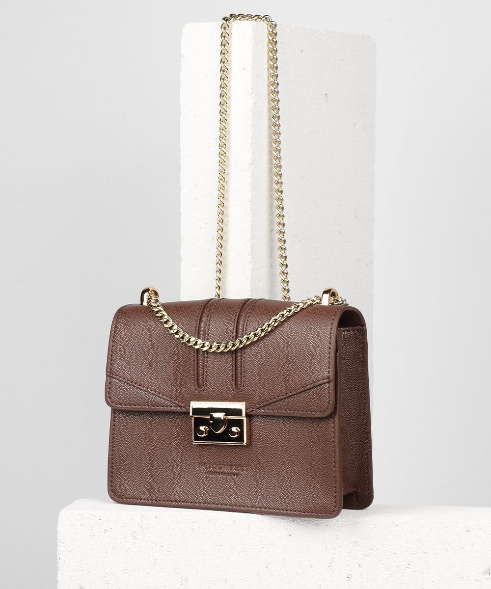 Roros bag - chocolate gold