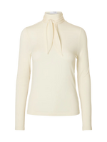 Slflina land ls high neck top - egret