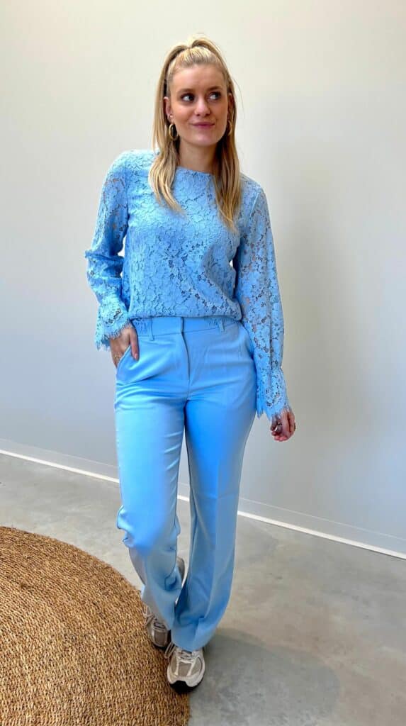 Yasperla ls lace top s. noos - clear sky