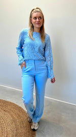 Yasperla ls lace top s. noos - clear sky