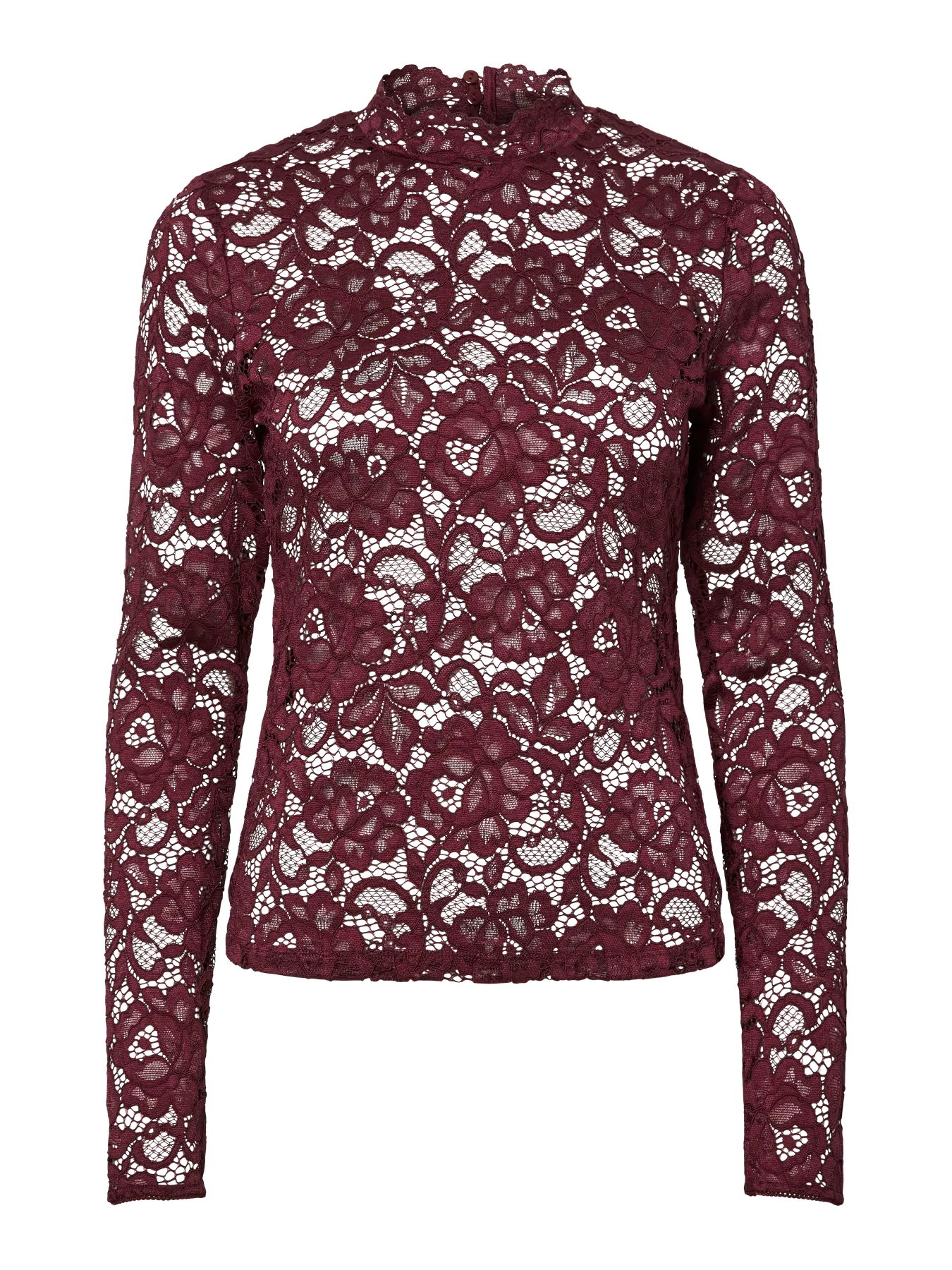 Yaslacey ls lace top - port royale