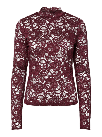 Yaslacey ls lace top - port royale