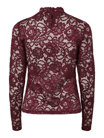 Yaslacey ls lace top - port royale