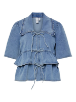 YASSCALA SS DENIM TOP – light blue denim
