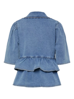 YASSCALA SS DENIM TOP – light blue denim