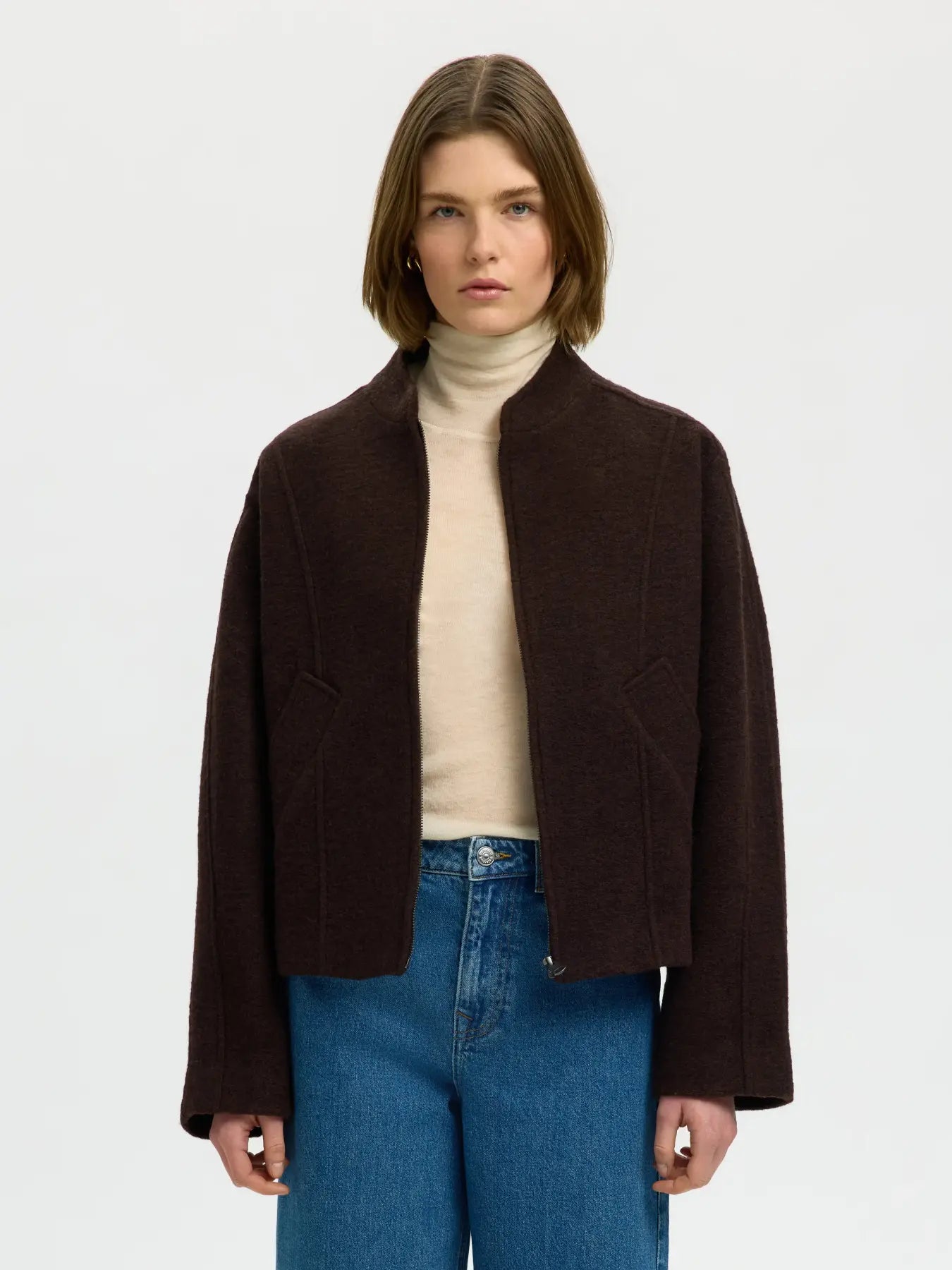Slwjacqueline wool blend jacket - Delicioso