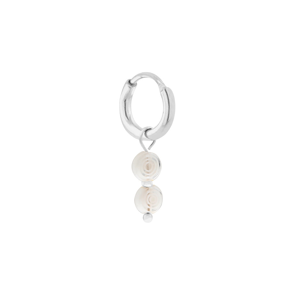 Single Lagoon Hoop Silver