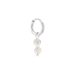 Single Lagoon Hoop Silver