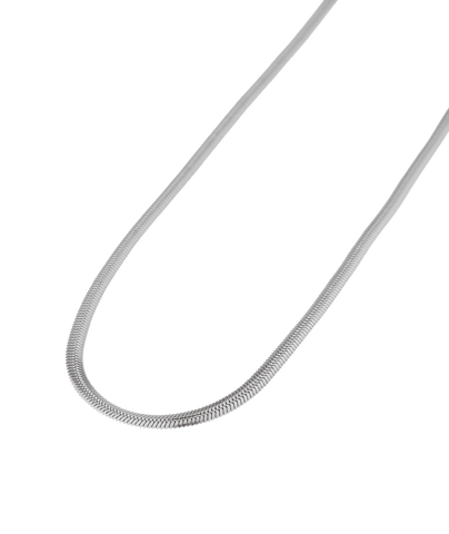 Smooth snake necklace silver