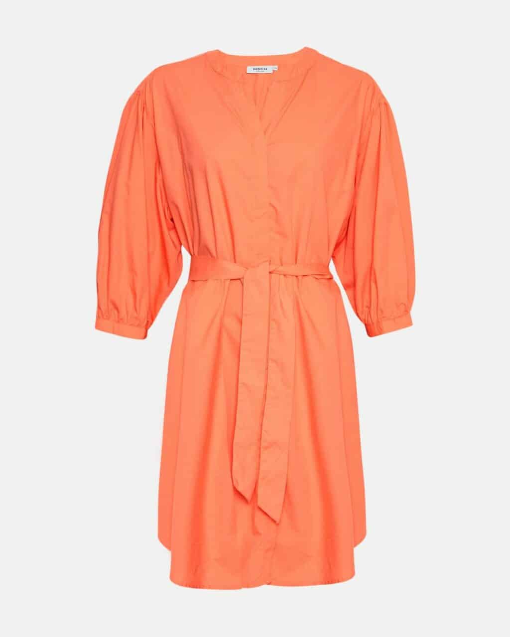 MSCHAbiella 3/4 Shirt Dress - PERSIMMON