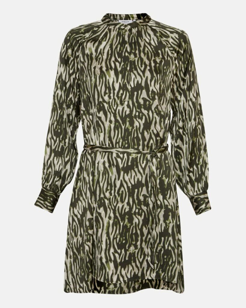 mschjoceline irida dress -  blk sand zebra