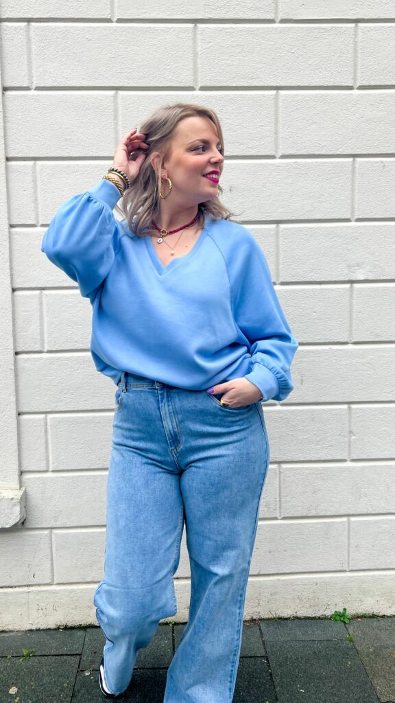 Mschnelina Ima q raglan sweatshirt - azurine
