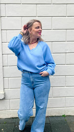 Mschnelina Ima q raglan sweatshirt - azurine