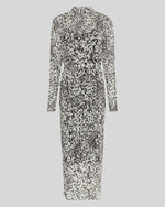 MSCHDonette Illenora Dress AOP - Oatmeal Abstarc