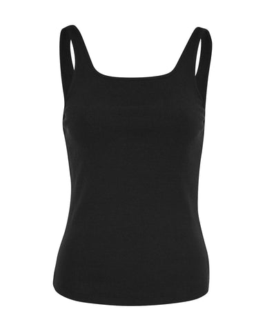 MschBetrina Rib SL Top - black