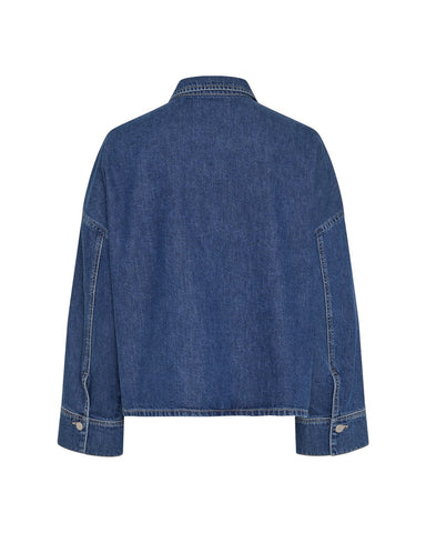 MschLoa lis denim shirt - mid blue wash