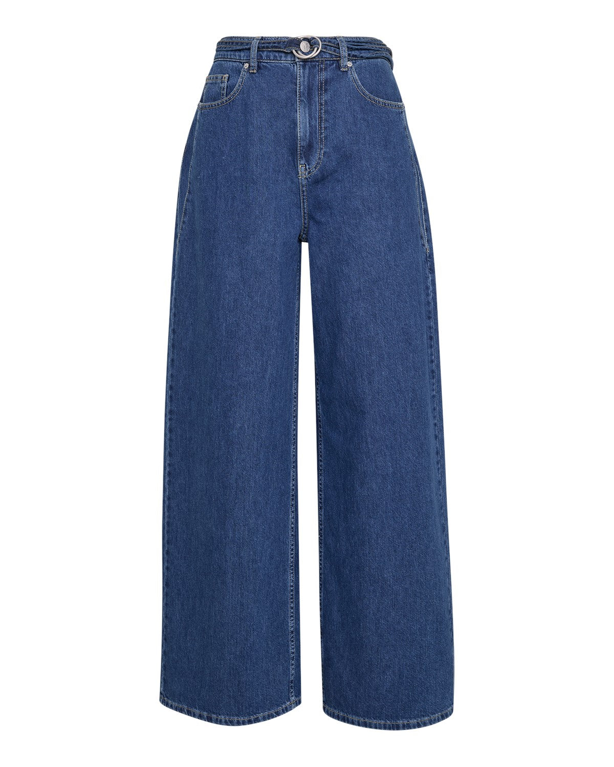 MschLoa lis hw boxy wide jeans long - mid blue wash