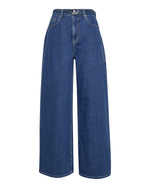 MschLoa lis hw boxy wide jeans long - mid blue wash