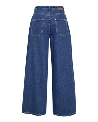 MschLoa lis hw boxy wide jeans long - mid blue wash