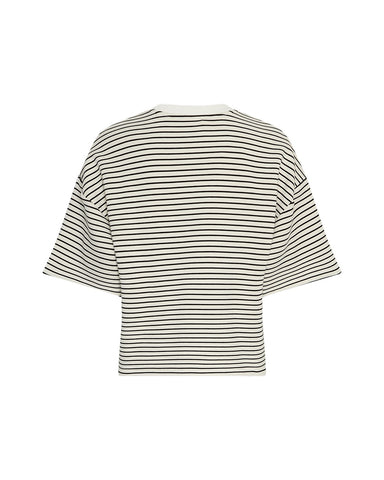 MschNilda Ima Q SS Sweatshirt STP - outmeal/black