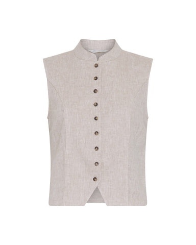 MschViana Ginia waistcoat - sand melange