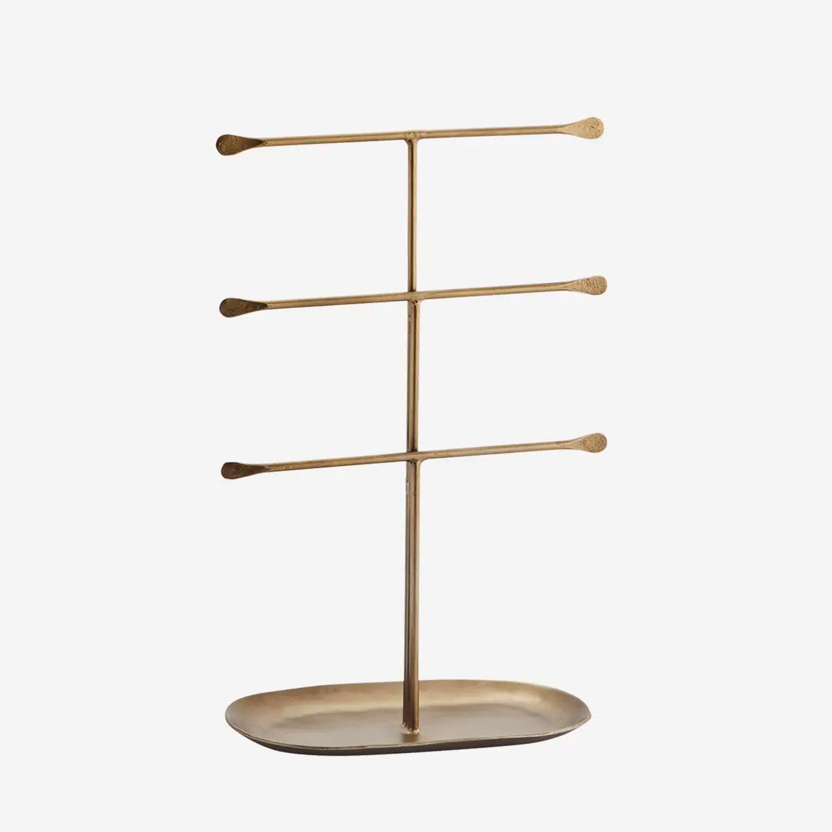 Hand forged jewellery stand - ant.brass