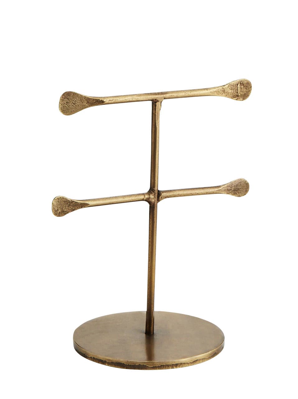 Hand forged jewellery stand - gold