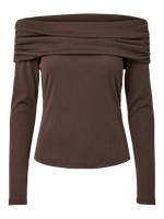 Yaslivo off shoulder top - Chocolate brown