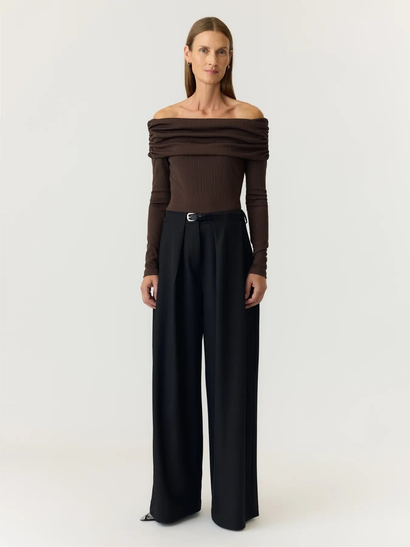 Yaslivo off shoulder top - Chocolate brown