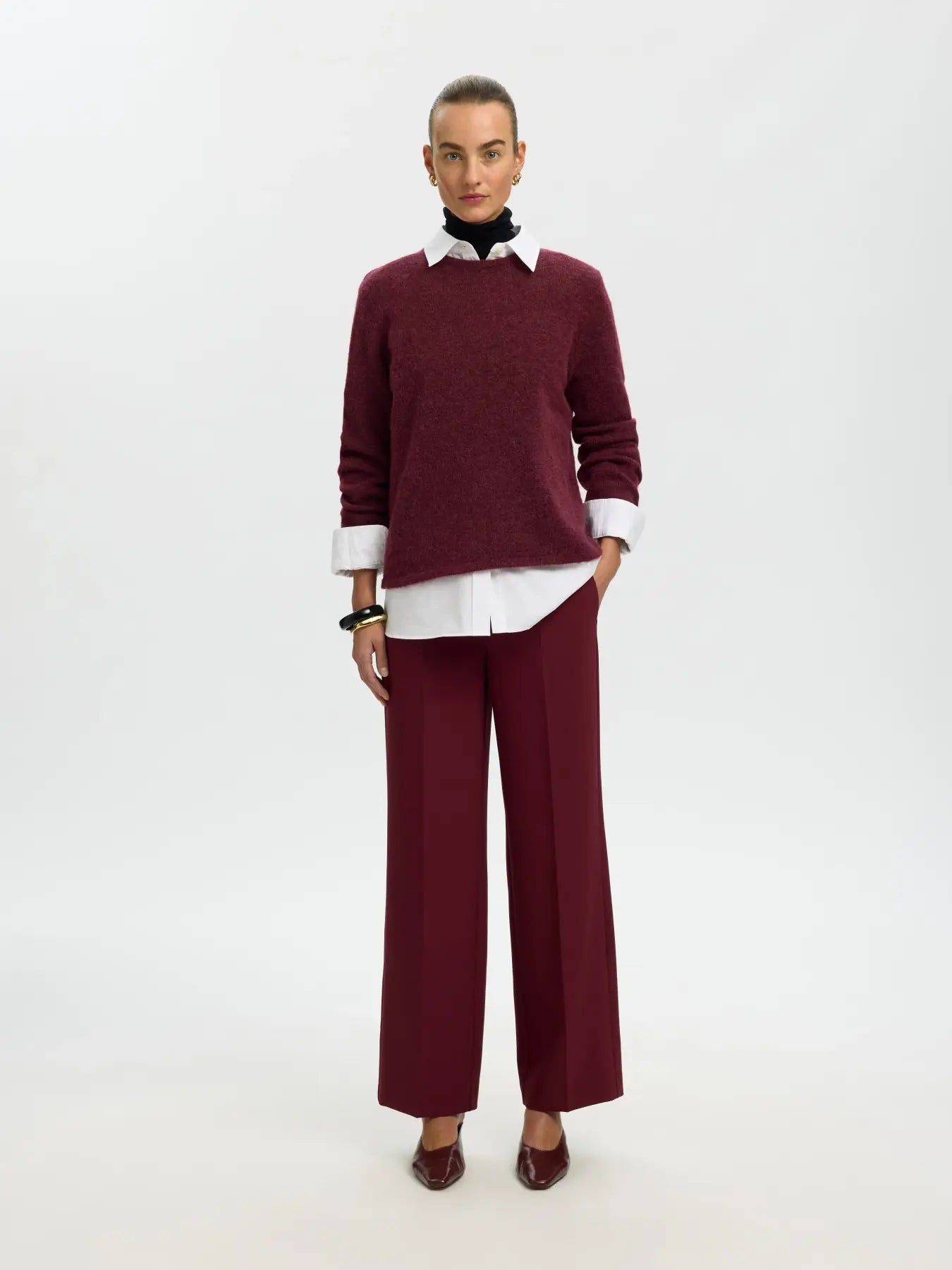 Slwlulu ls knit - Tawny port