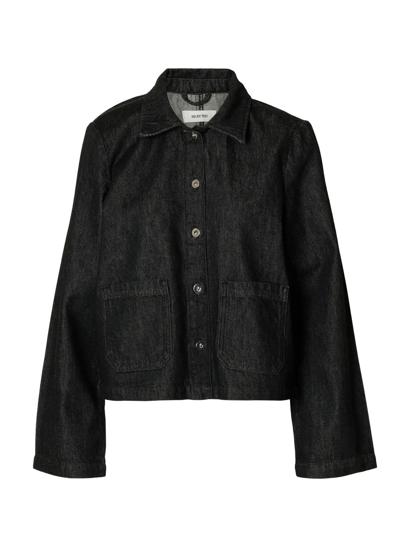 Slflyra - bora denim shirt - black denim