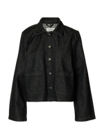 Slflyra - bora denim shirt - black denim