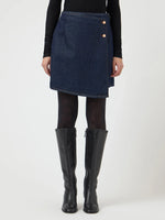 Yaslisana hmw short denim skirt s. noos - dark blue denim