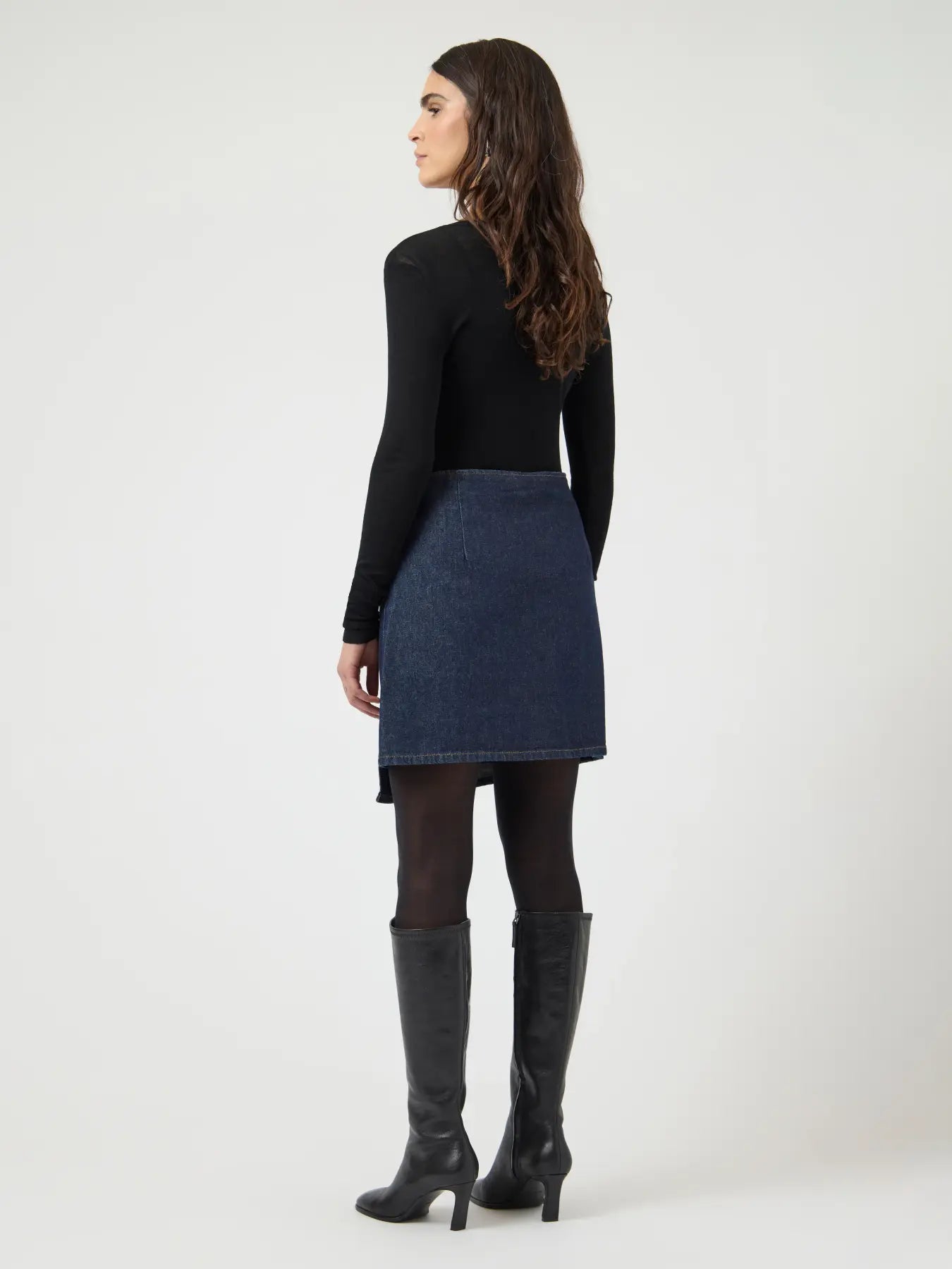 Yaslisana hmw short denim skirt s. noos - dark blue denim
