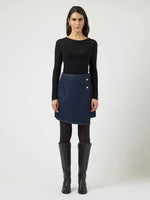 Yaslisana hmw short denim skirt s. noos - dark blue denim