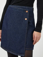 Yaslisana hmw short denim skirt s. noos - dark blue denim