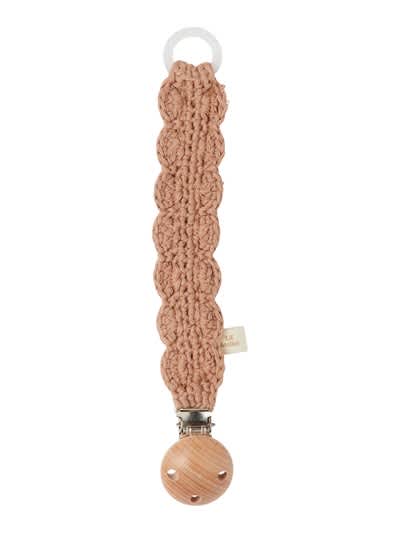 Nbnlimo crochet pacifier string - almondine