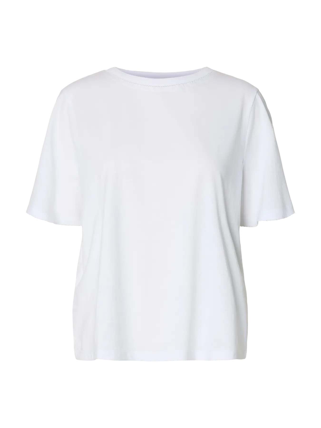 Slfassia ss detail tee - bright white