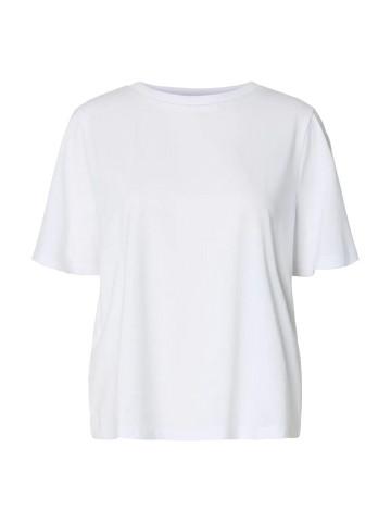 Slfassia ss detail tee - bright white