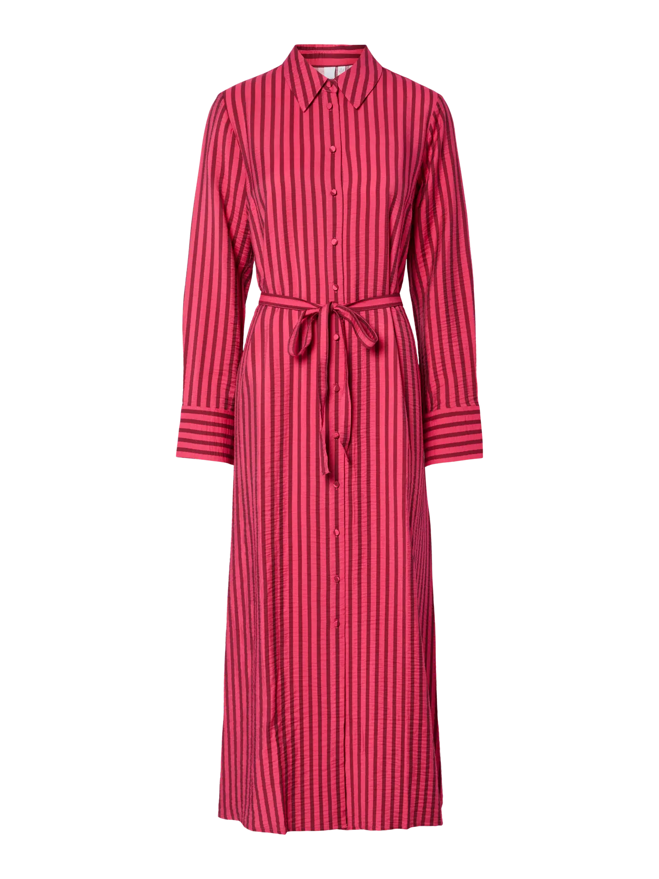 Yaskaya ls long shirt dress - Red/Pink