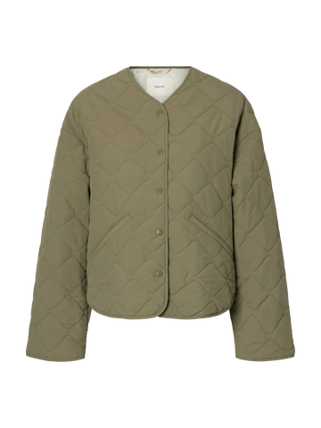 Slfrayna quilted jacket - deep lichen green