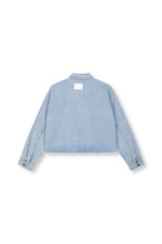Cropped Blouse MARY - Denim Blue